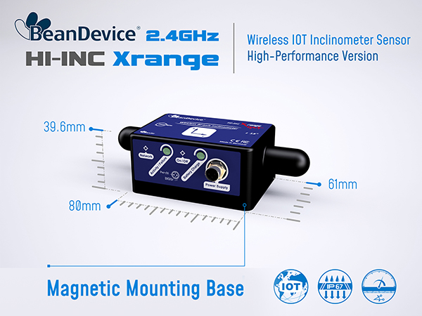 BeanAir BeanDevice® 2.4GHz HI-Inc Xrange 无线物联网倾角传感器系统1.jpg