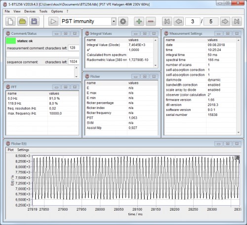 用于闪烁和光评估的 S-BTS256 软件.jpg