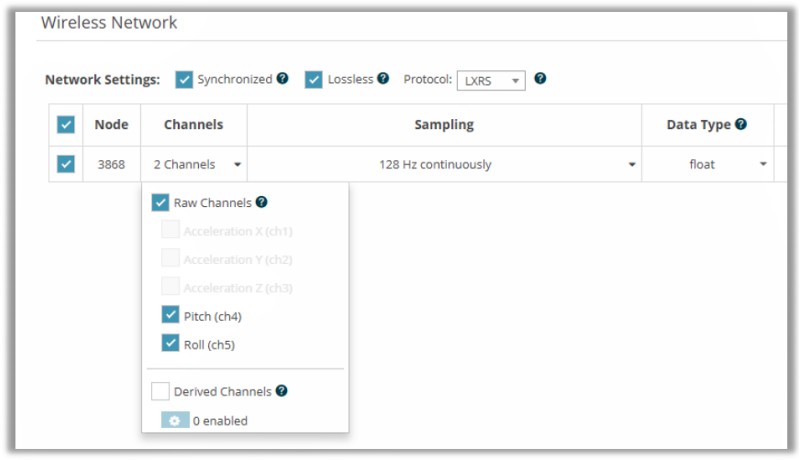 G-Link-200在 “通道 ”类别下，从列表中选择 “俯仰 ”和 “滚动”.jpg