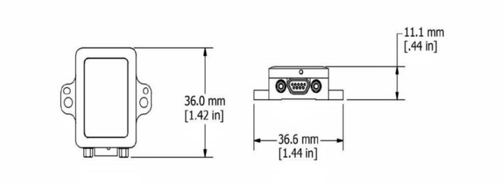 3DM-GX5-GNSS/AHRS 传感器的尺寸图