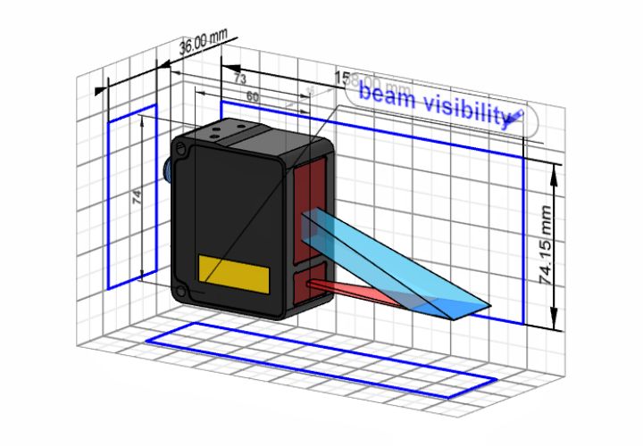 OXM200-B02A.001 传感器的3D模型图