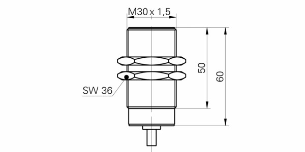 IWRM 30U9501 传感器的尺寸图