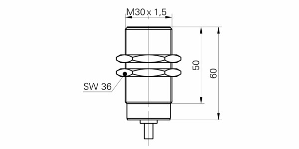 IWRM 30I9501 传感器的尺寸图