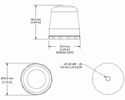 G-Link-200 传感器的尺寸图